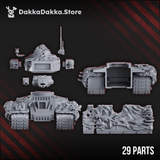 Tabletop Terrain Miniature Contaminated Battle Tank