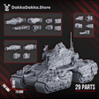 Tabletop Terrain Miniature Contaminated Battle Tank