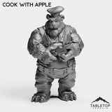 Tabletop Terrain Miniature Cook with Apple Panda Cook