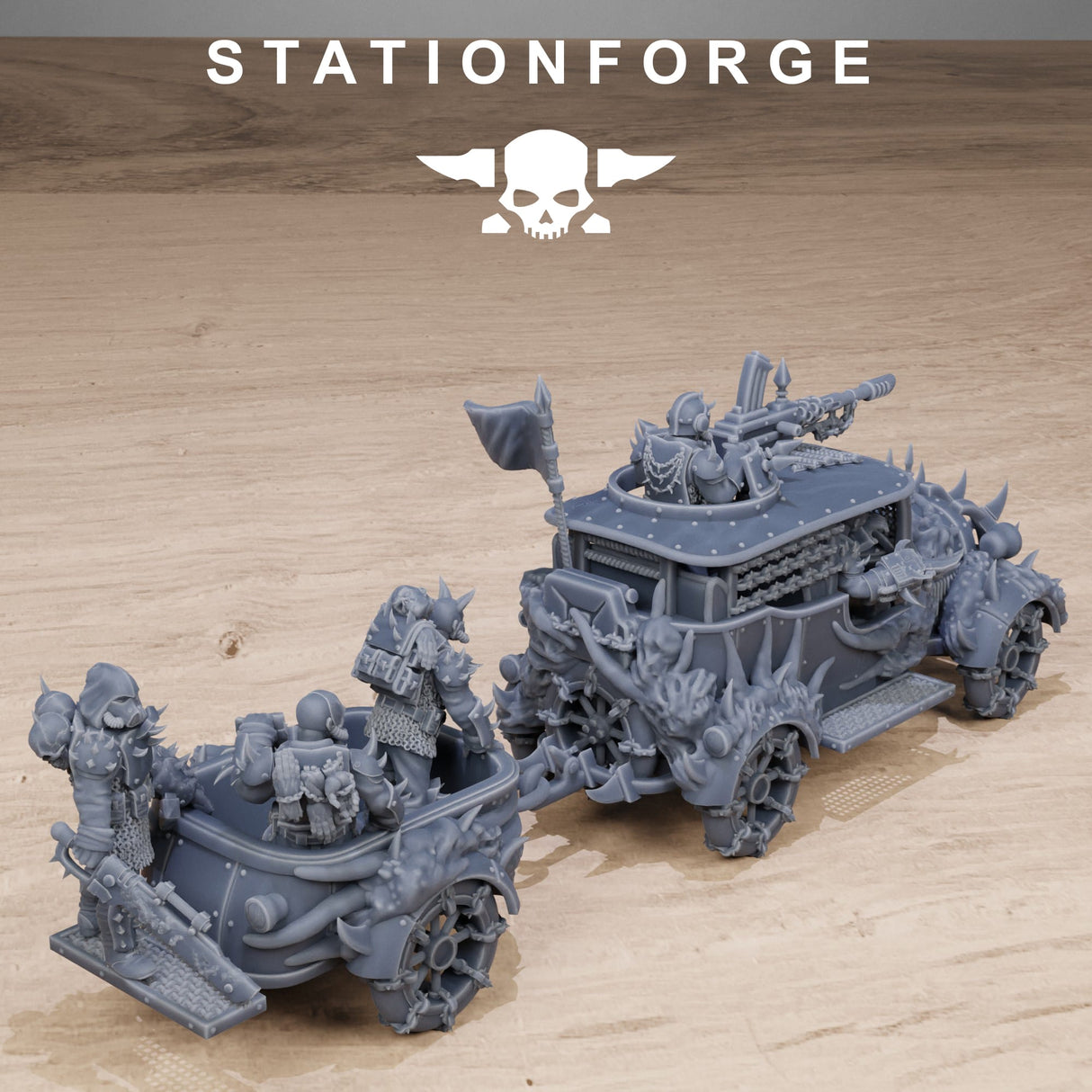 Tabletop Terrain Miniature Corrupted Bloody Convoy
