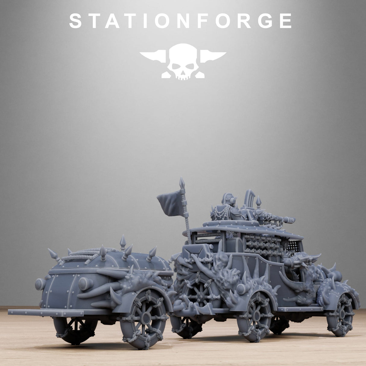 Tabletop Terrain Miniature Corrupted Bloody Convoy