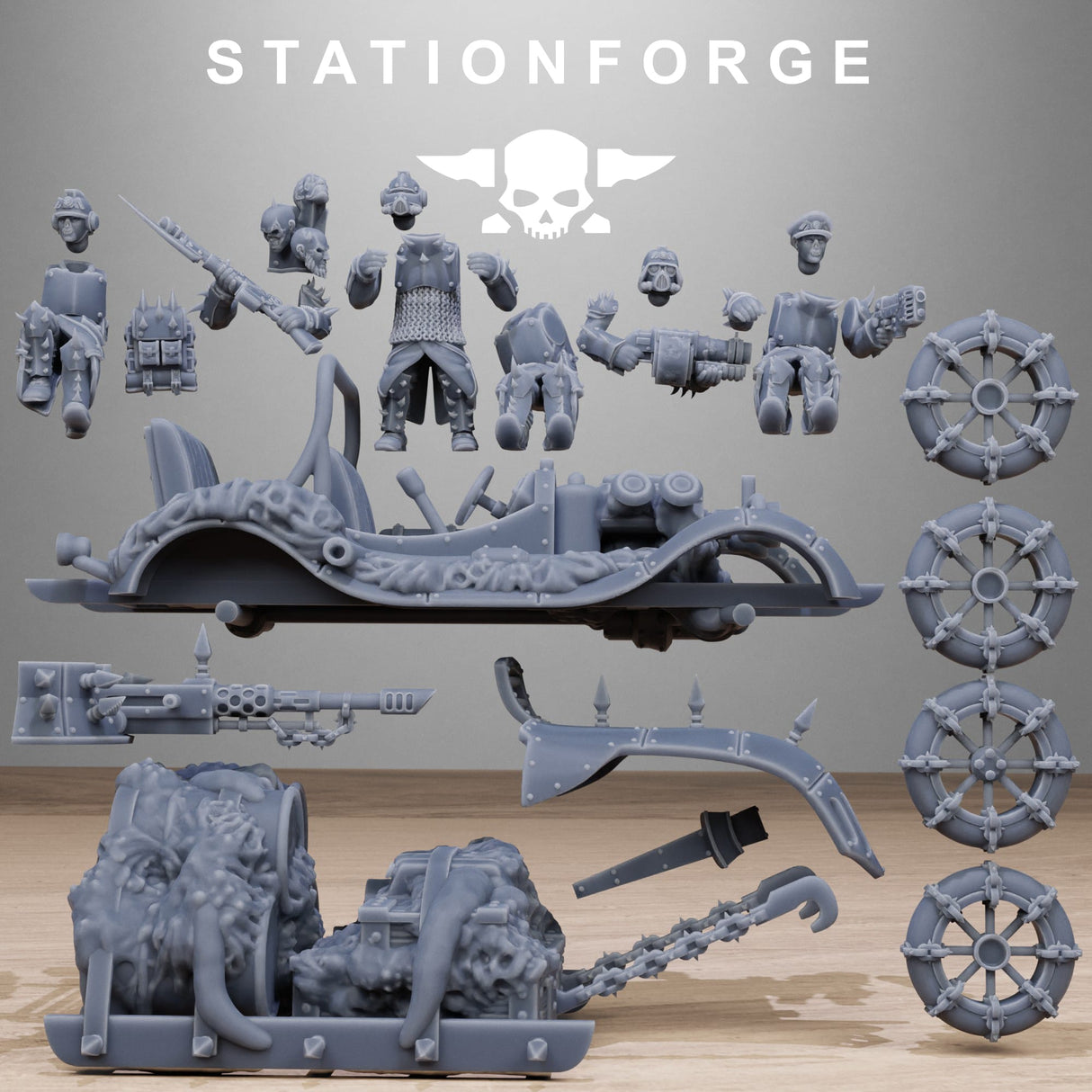 Tabletop Terrain Miniature Corrupted Bloody Convoy