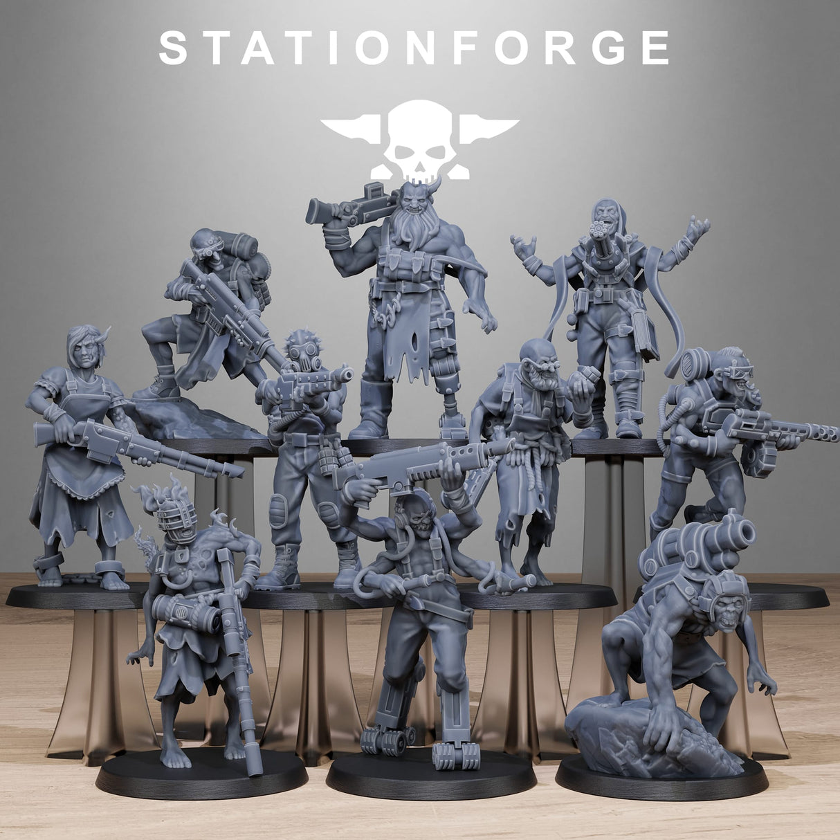 Tabletop Terrain Miniature Corrupted Guard Abhumans