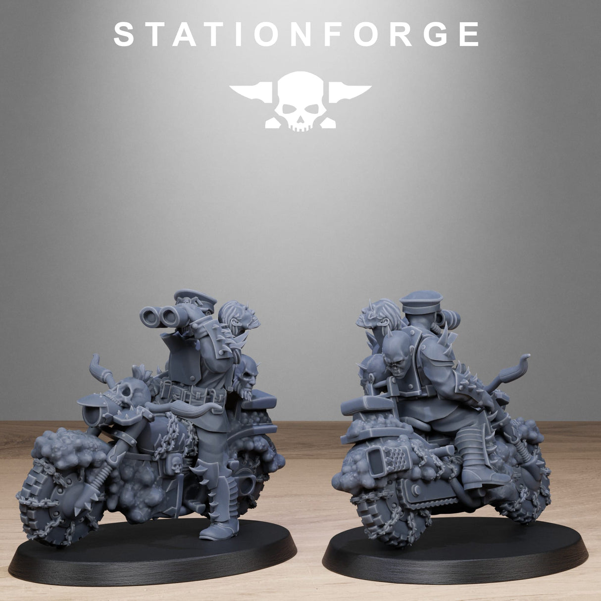 Tabletop Terrain Miniature Corrupted Guard Bikers