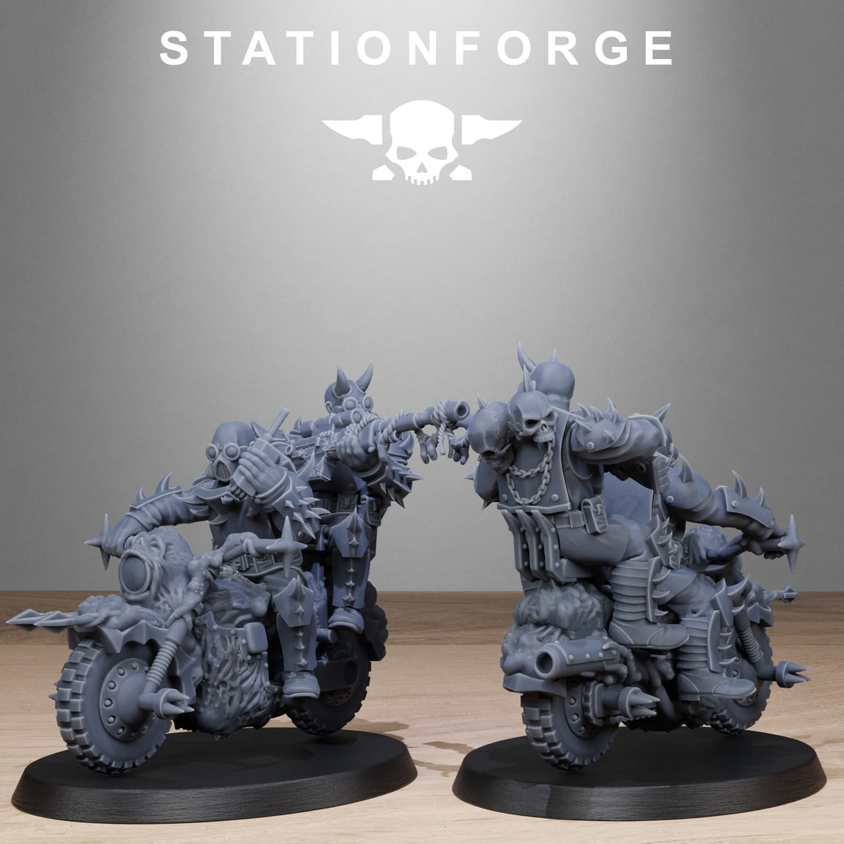 Tabletop Terrain Miniature Corrupted Guard Bikers