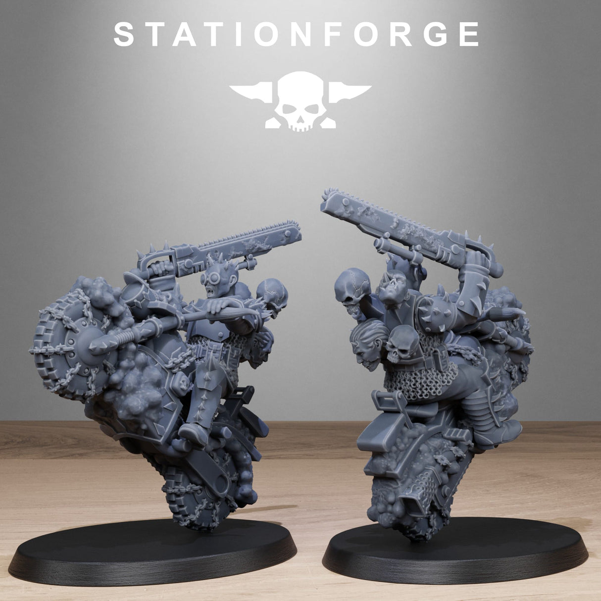 Tabletop Terrain Miniature Corrupted Guard Bikers
