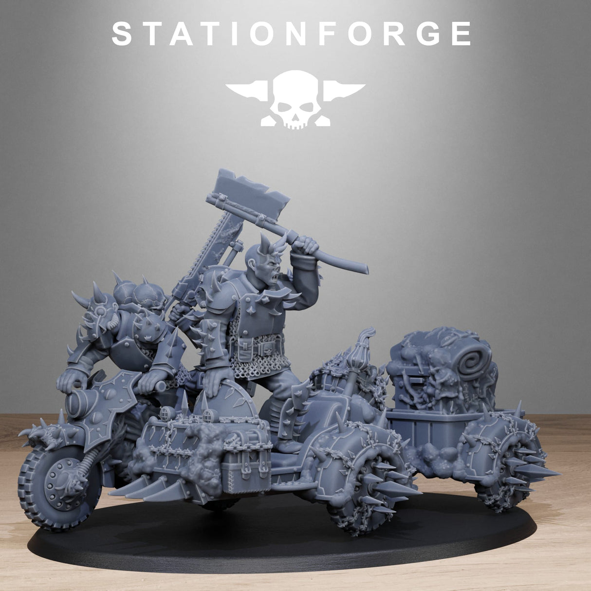 Tabletop Terrain Miniature Corrupted Guard Bikers