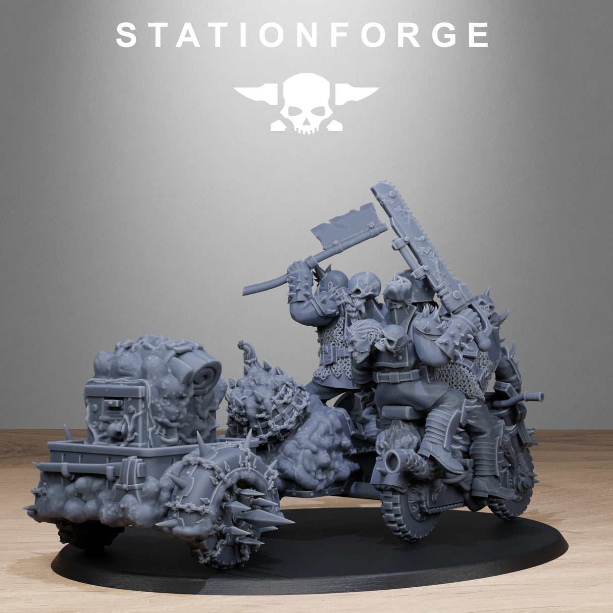 Tabletop Terrain Miniature Corrupted Guard Bikers