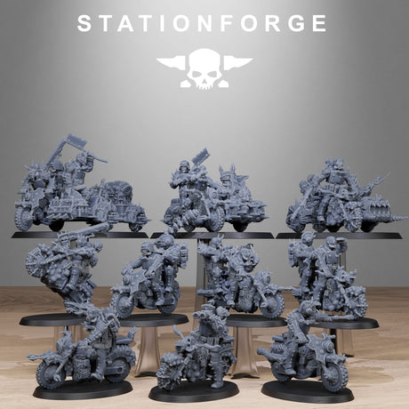 Tabletop Terrain Miniature Corrupted Guard Bikers