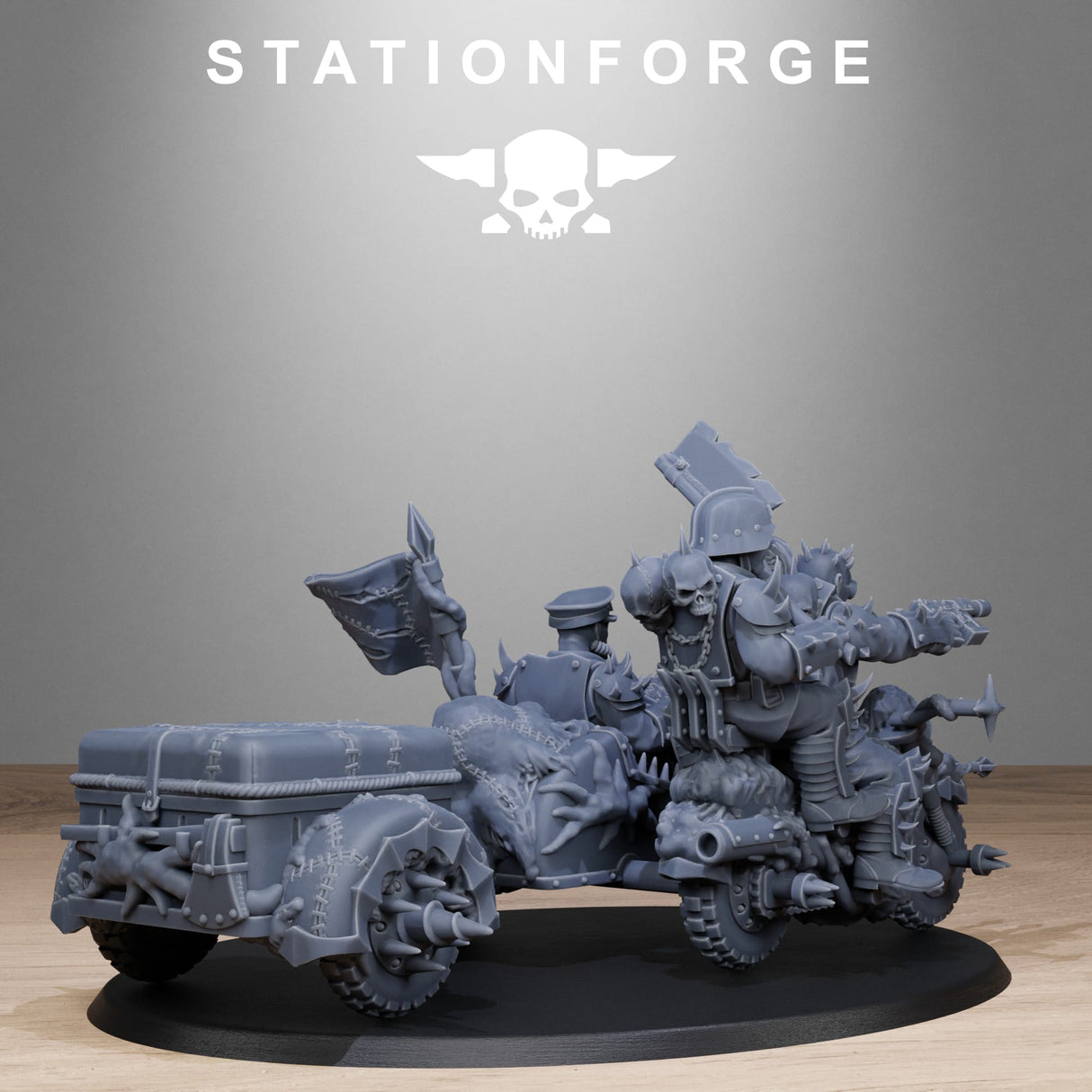 Tabletop Terrain Miniature Corrupted Guard Bikers