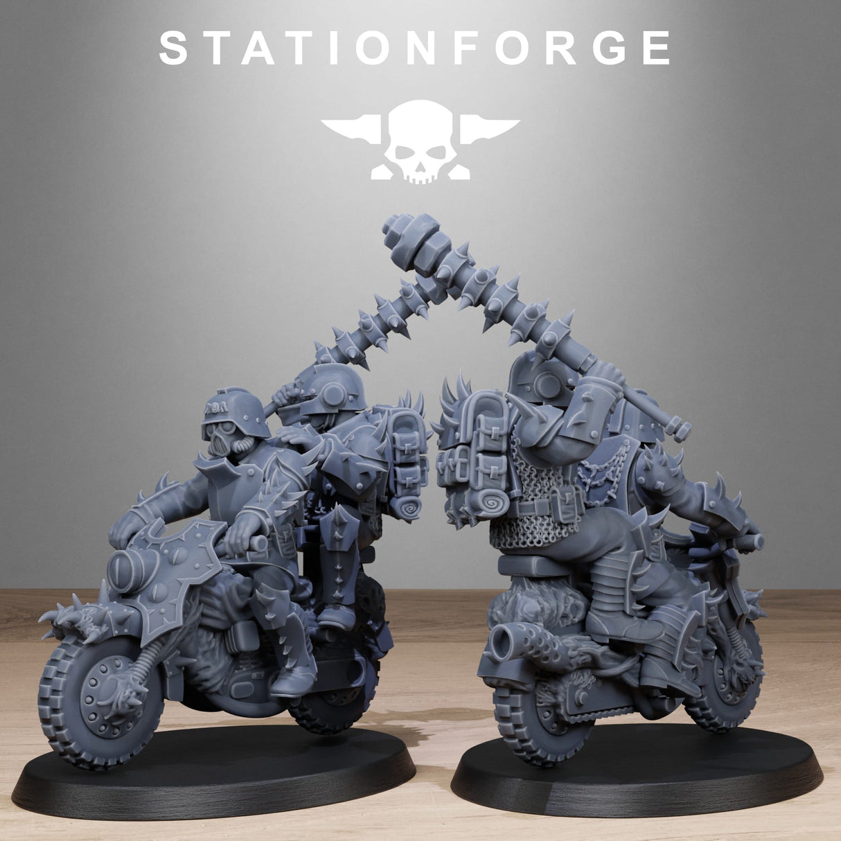 Tabletop Terrain Miniature Corrupted Guard Bikers