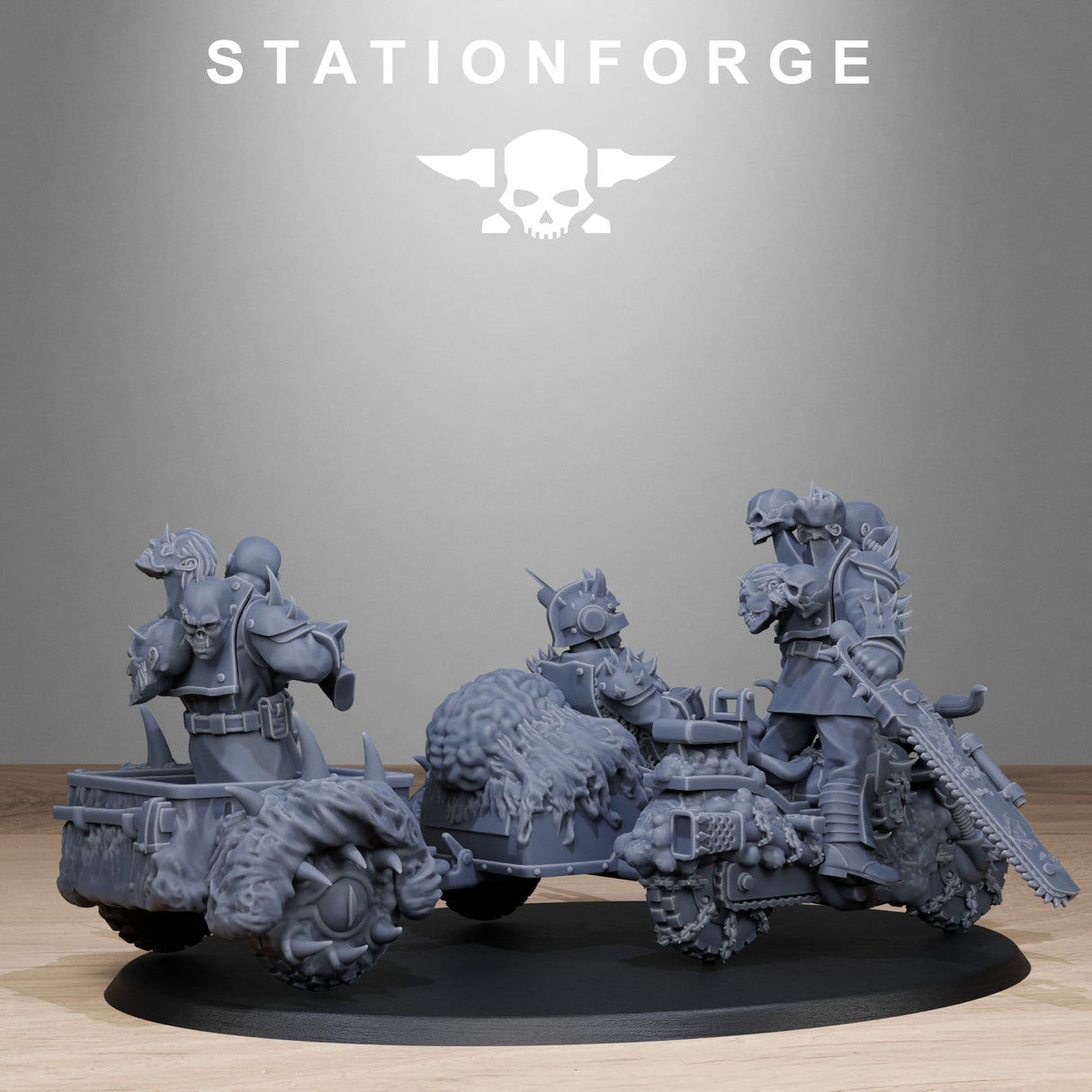 Tabletop Terrain Miniature Corrupted Guard Bikers