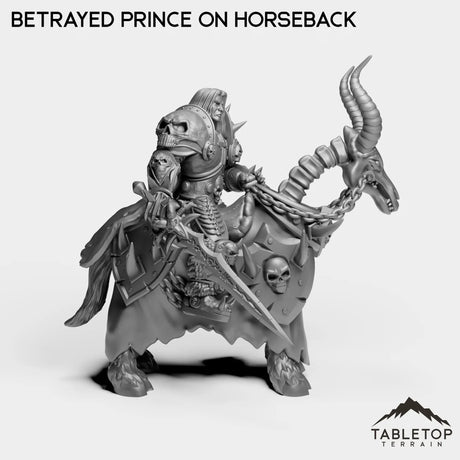 Tabletop Terrain Miniature Culled Knights Betrayed Prince on Horseback