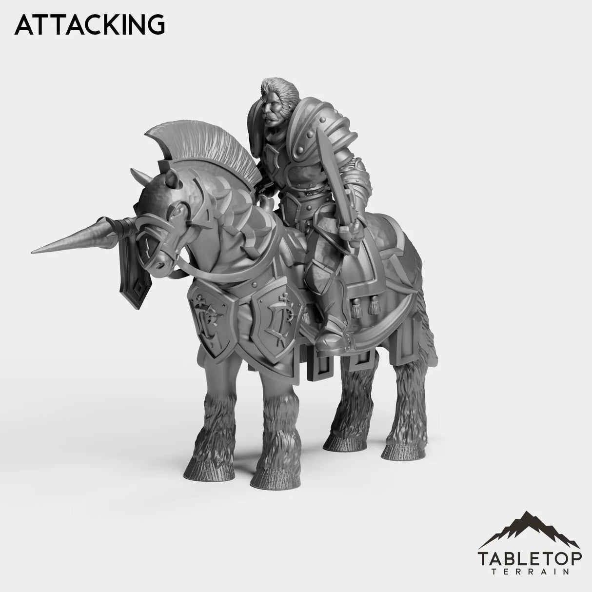 Tabletop Terrain Miniature Culled Knights on Horse