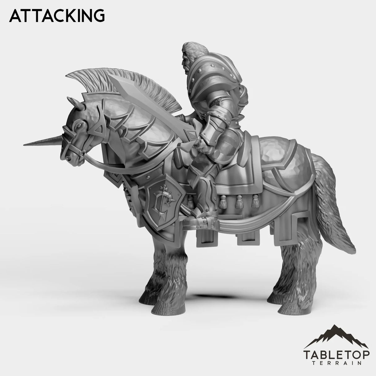 Tabletop Terrain Miniature Culled Knights on Horse