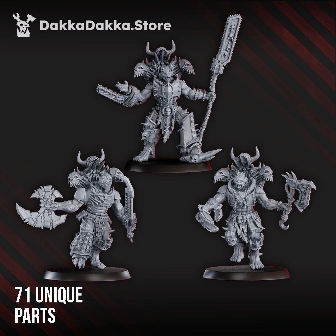 Tabletop Terrain Miniature Cursed Bone Shredders Squad (build kit)