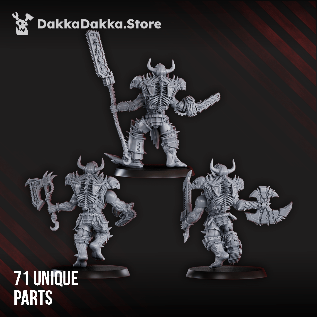 Tabletop Terrain Miniature Cursed Bone Shredders Squad (build kit)