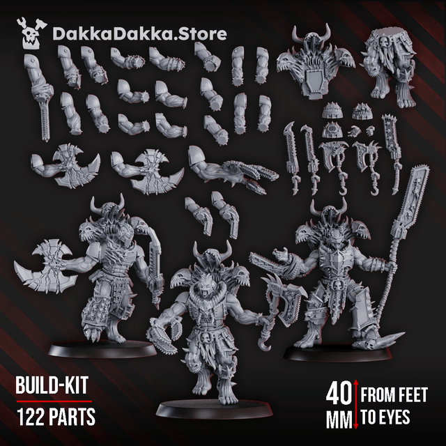 Tabletop Terrain Miniature Cursed Bone Shredders Squad (build kit)