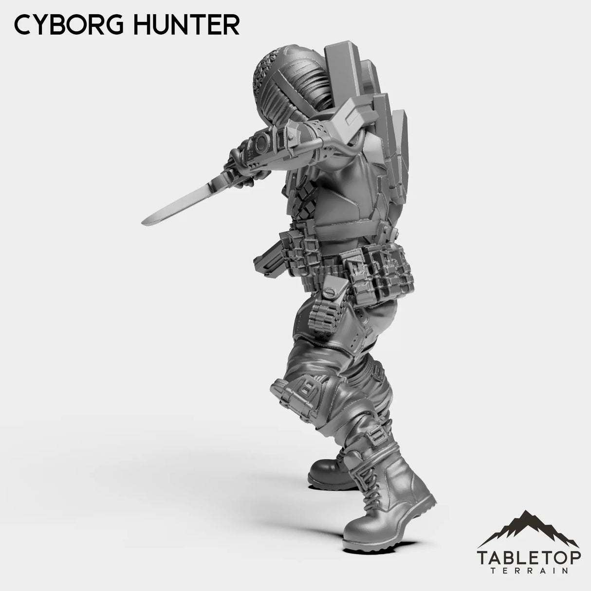 Tabletop Terrain Miniature Cyborg Hunter - Micromachines Corp