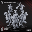Tabletop Terrain Miniature Daemons of Lust Dino Riders