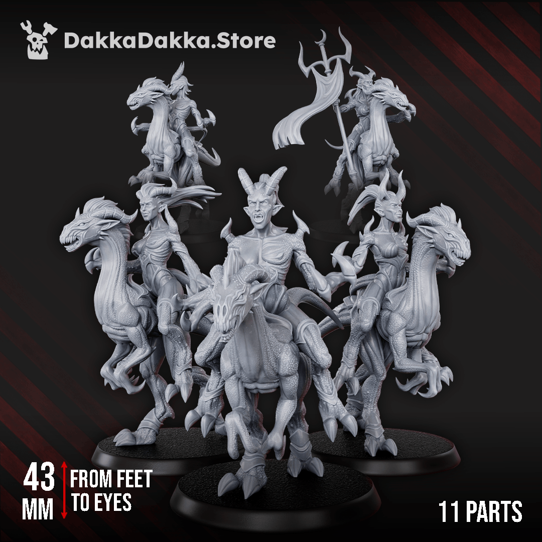 Tabletop Terrain Miniature Daemons of Lust Dino Riders