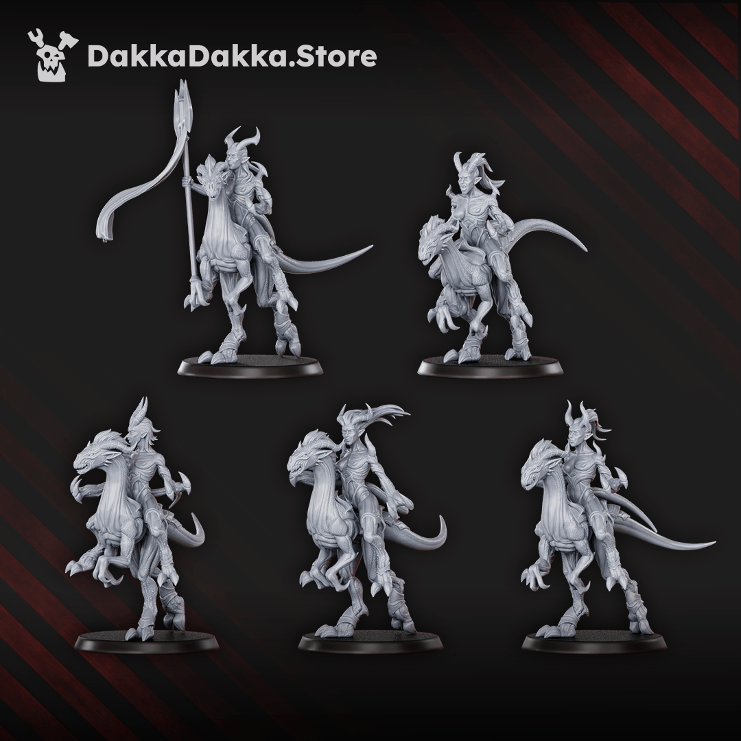 Tabletop Terrain Miniature Daemons of Lust Dino Riders