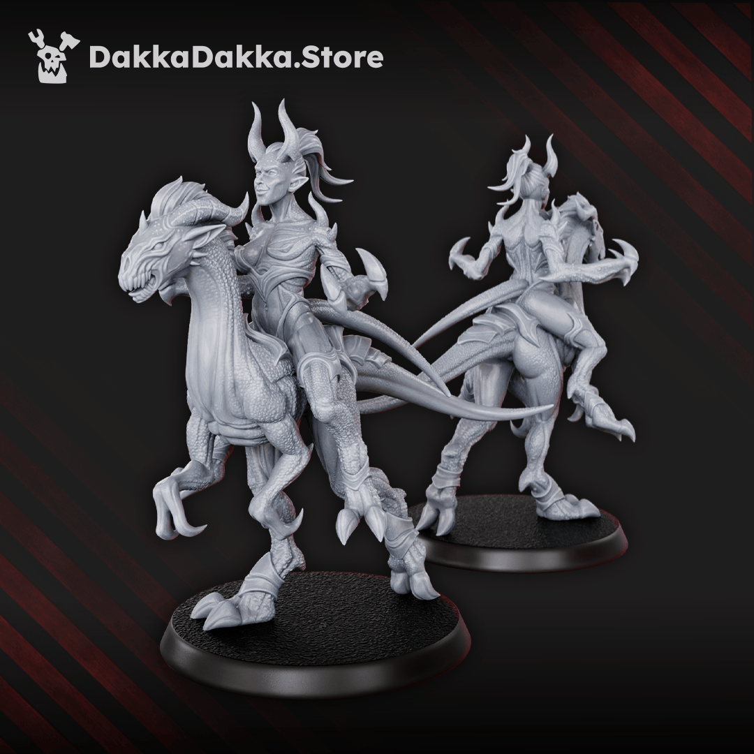 Tabletop Terrain Miniature Daemons of Lust Dino Riders