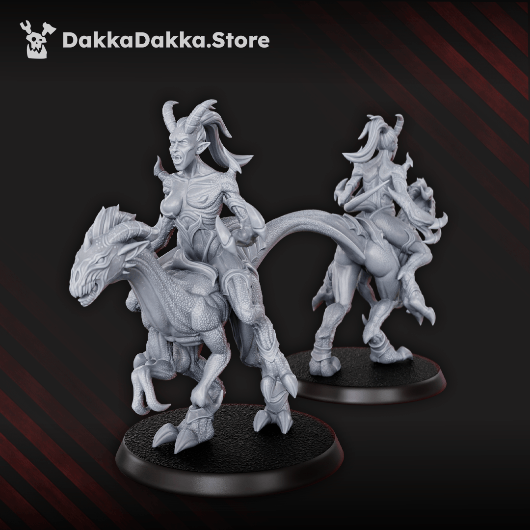 Tabletop Terrain Miniature Daemons of Lust Dino Riders