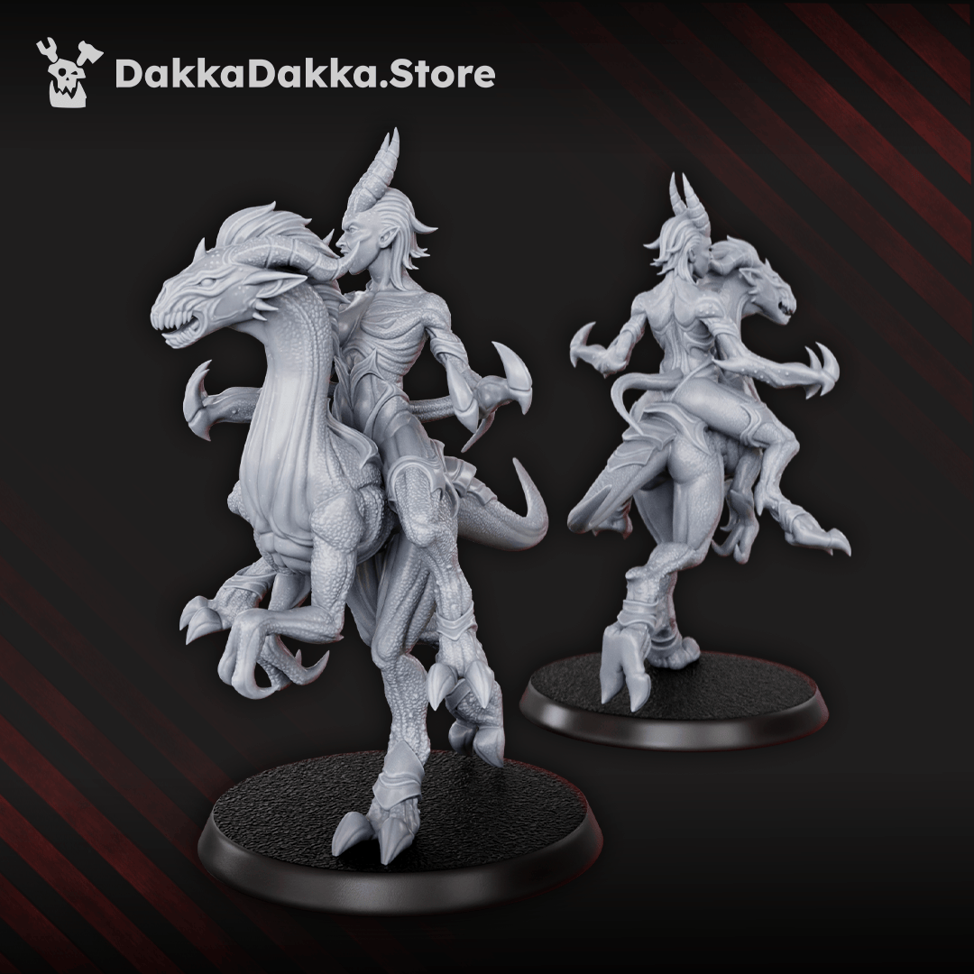 Tabletop Terrain Miniature Daemons of Lust Dino Riders