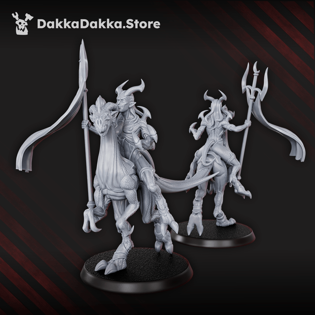 Tabletop Terrain Miniature Daemons of Lust Dino Riders