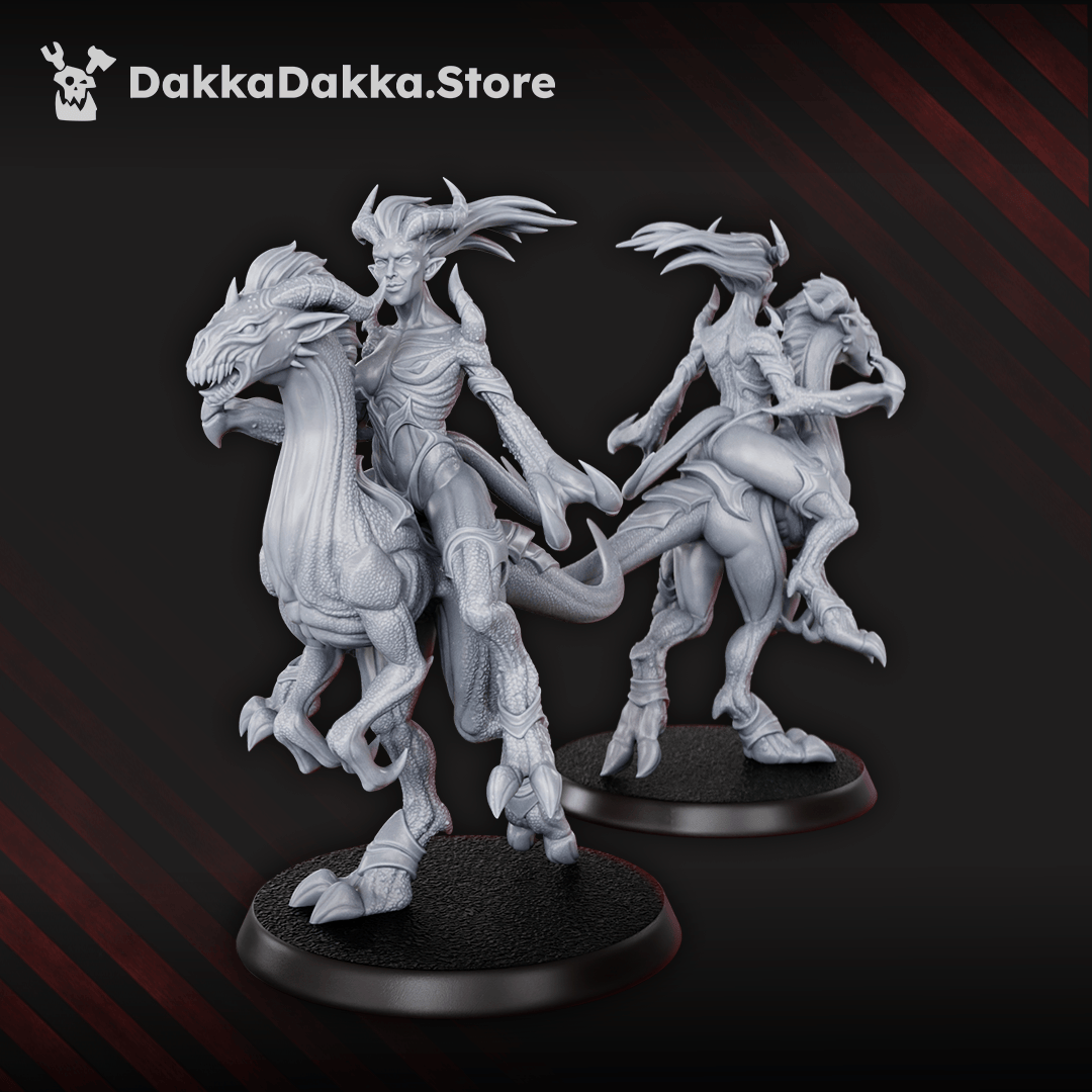 Tabletop Terrain Miniature Daemons of Lust Dino Riders