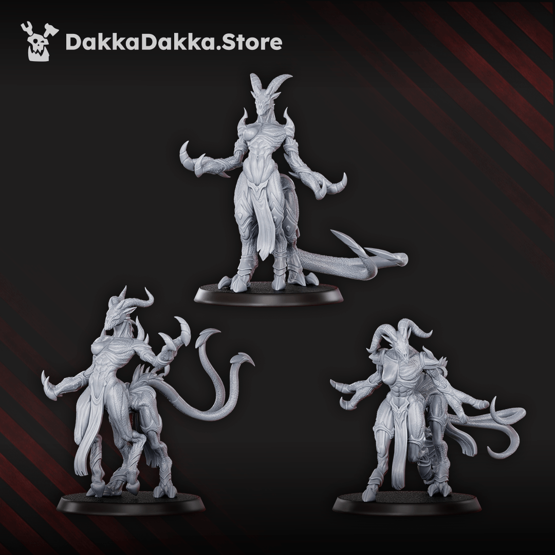 Tabletop Terrain Miniature Daemons of Lust Fiends x3