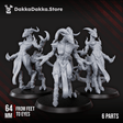 Tabletop Terrain Miniature Daemons of Lust Fiends x3