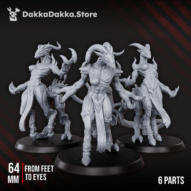 Tabletop Terrain Miniature Daemons of Lust Fiends x3