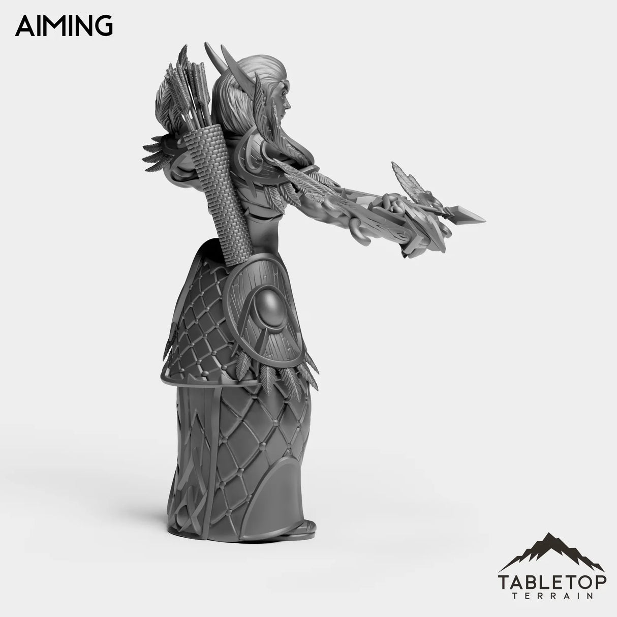 Tabletop Terrain Miniature Darkness Hunter Female