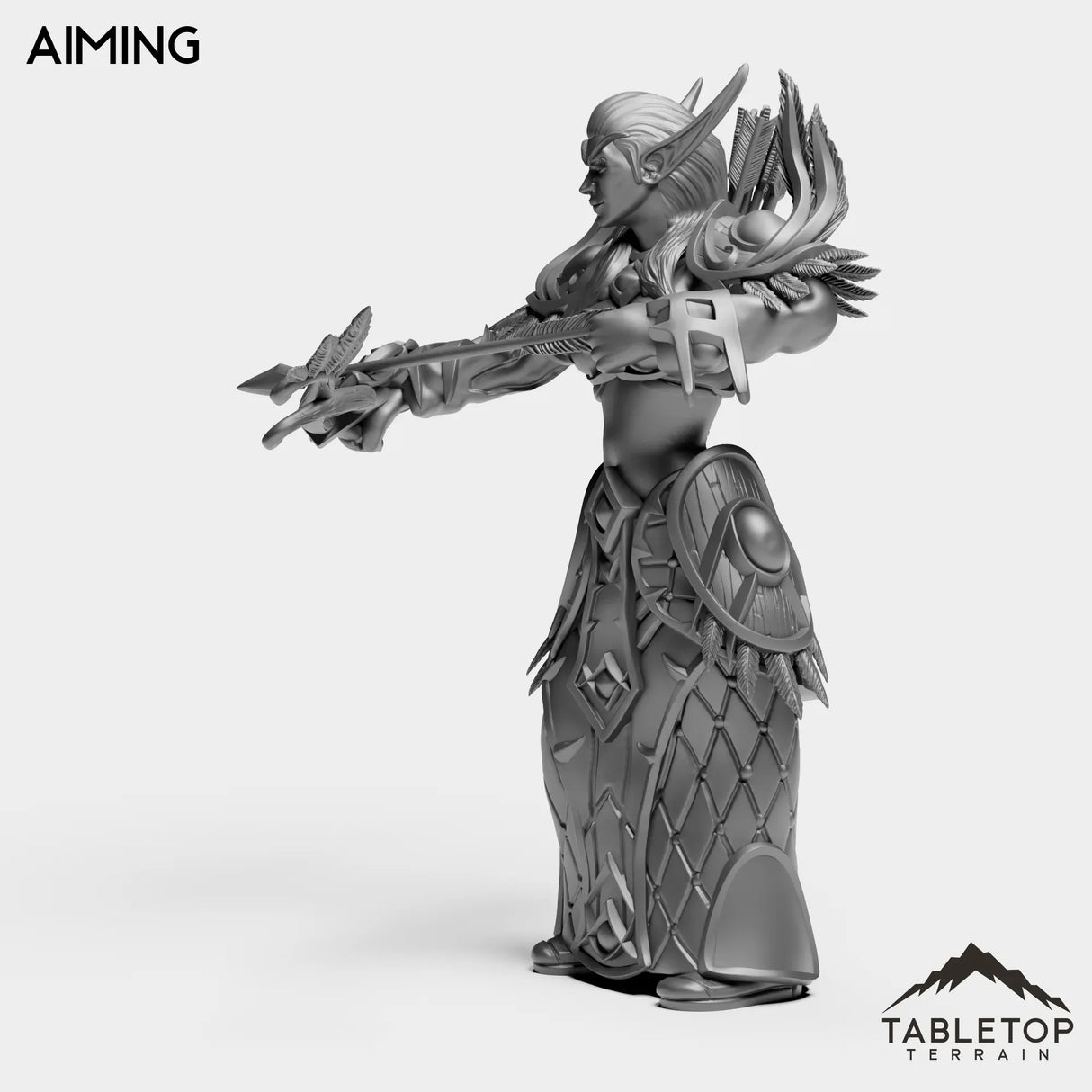 Tabletop Terrain Miniature Darkness Hunter Female