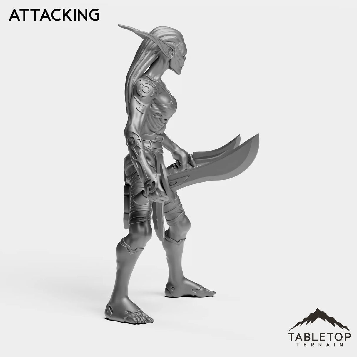 Tabletop Terrain Miniature Darkness Nightfallen Rebel Female