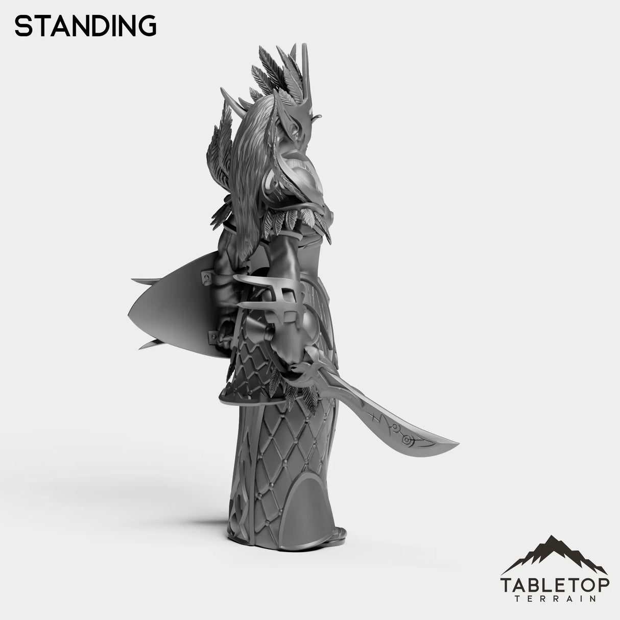 Tabletop Terrain Miniature Darkness Warrior Female