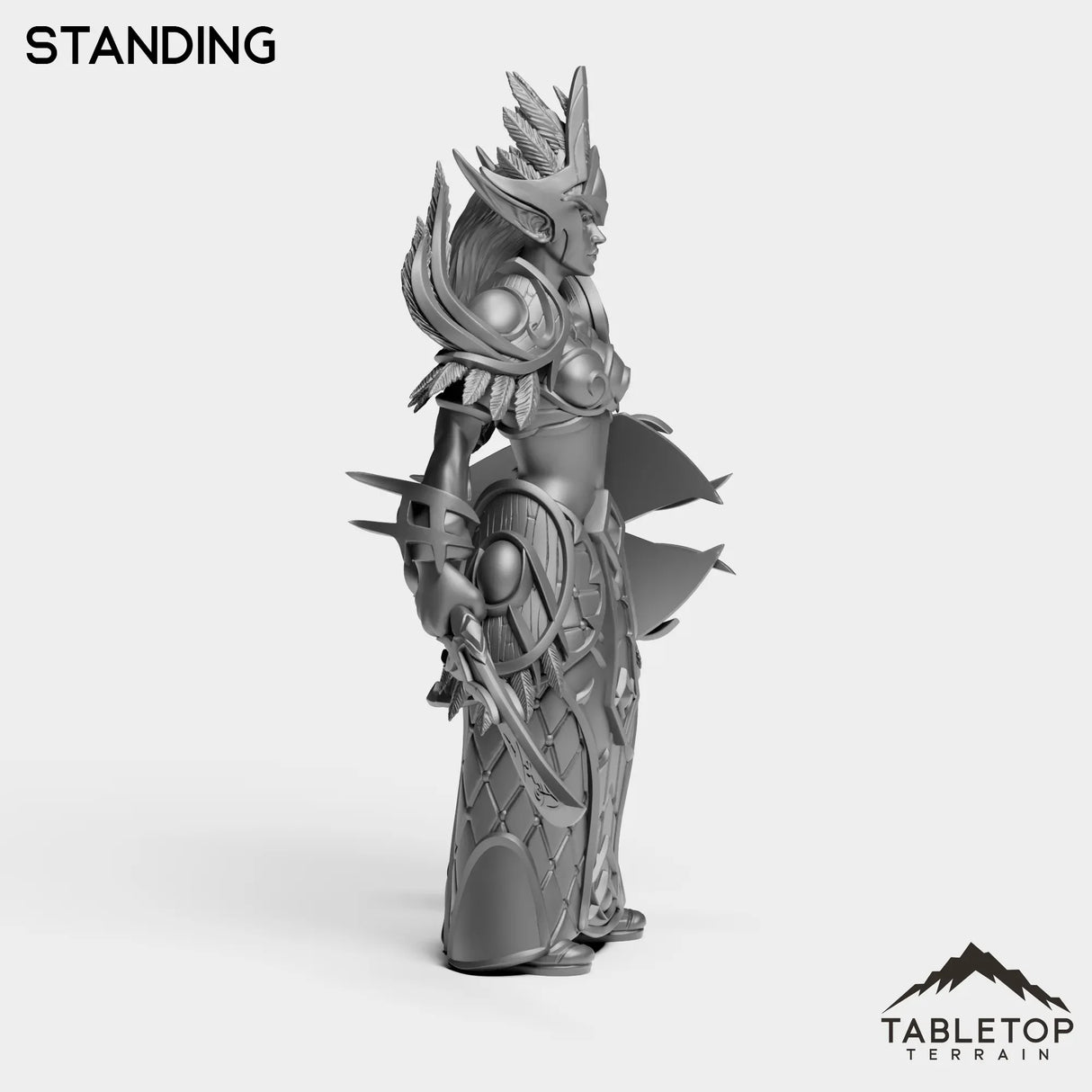 Tabletop Terrain Miniature Darkness Warrior Female