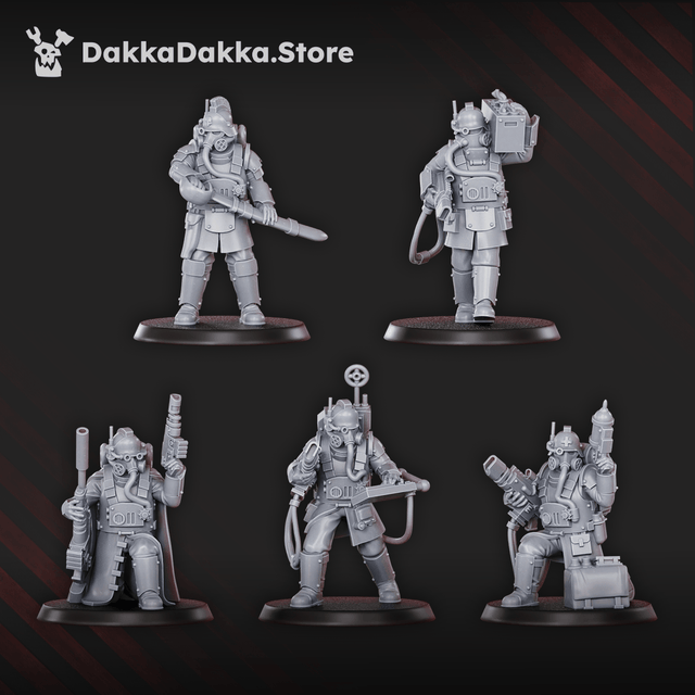 Tabletop Terrain Miniature Death Corps Specops Squad (x5)