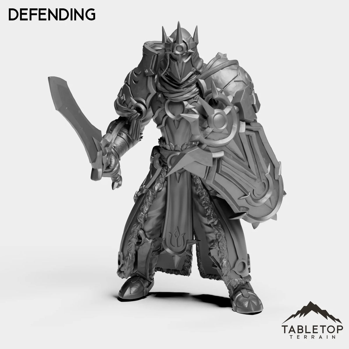Tabletop Terrain Miniature Defending Highland Warrior