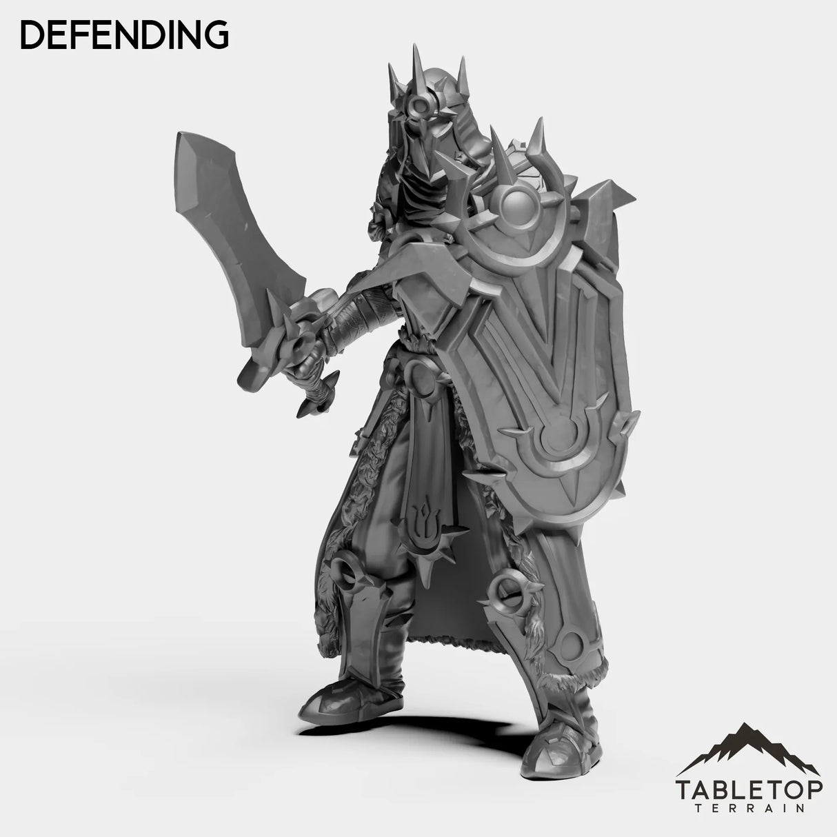 Tabletop Terrain Miniature Defending Highland Warrior Female