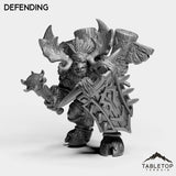 Tabletop Terrain Miniature Defending Mountain Minotaur Warrior