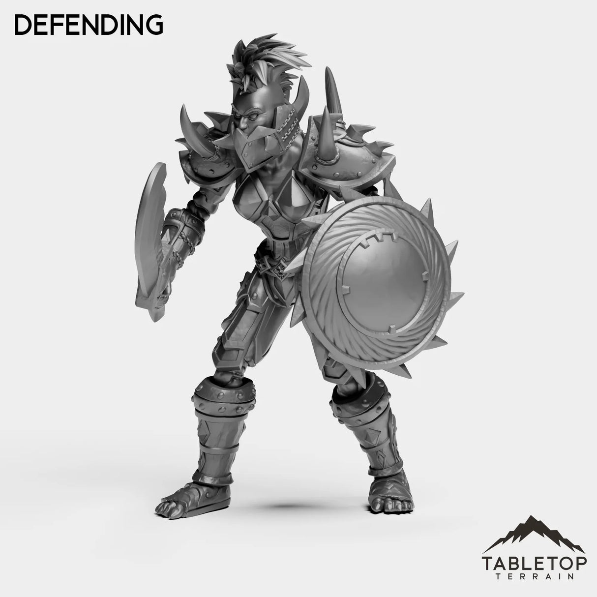 Tabletop Terrain Miniature Defending Undead Warrior Female Tier 1