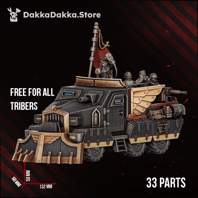 Tabletop Terrain Miniature Dinofelis WTV D-89 with Kommissar Graber