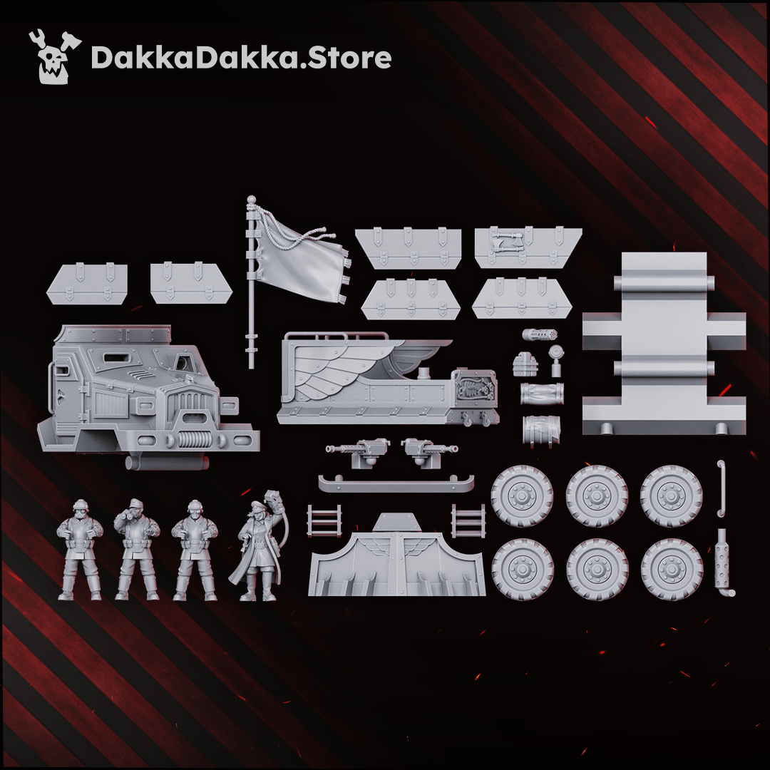 Tabletop Terrain Miniature Dinofelis WTV D-89 with Kommissar Graber