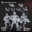 Tabletop Terrain Miniature Diseased PG Gunners (build kit)