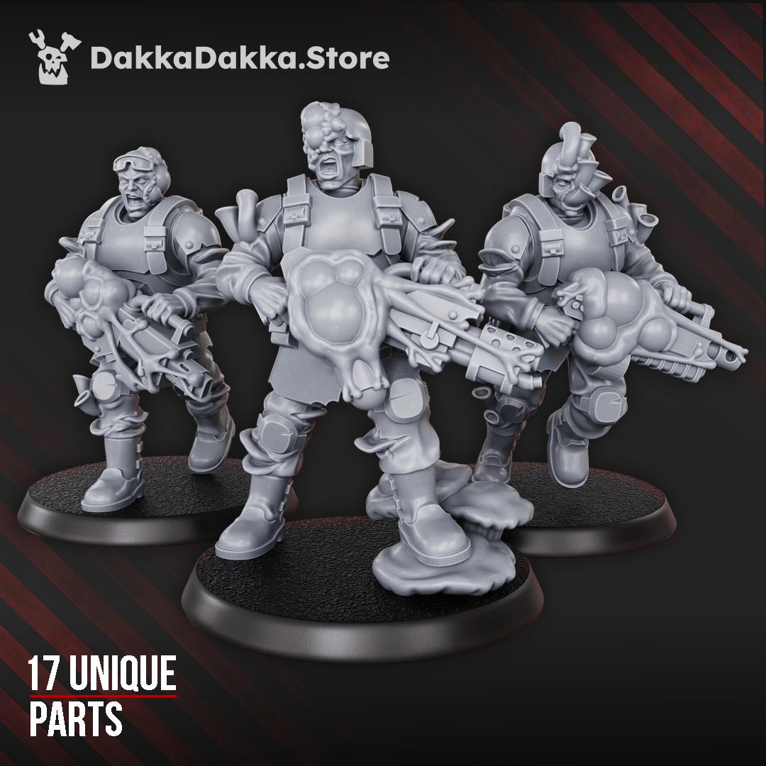 Tabletop Terrain Miniature Diseased PG Gunners (build kit)