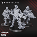 Tabletop Terrain Miniature Diseased PG Gunners (build kit)
