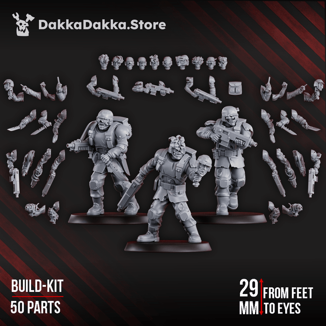 Tabletop Terrain Miniature Diseased Planetary Guard (build kit)